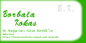 borbala kokas business card